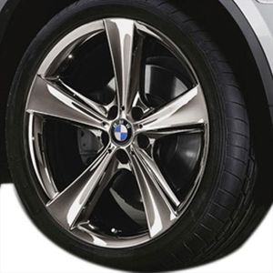 BMW 36112161571 Star Spoke 128 in Mid-Night Chrome-Complete Wheel Set w/ Tires/10/10 and on 36112161571 BMW Star Spoke 128 in Mid-Night Chrome-Complete Wheel Set w/ Tires/10/10 and on Product Photo 1 of 1